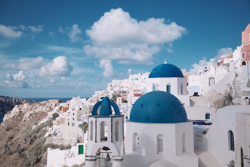 Santorini manzarası, Yunanistan tatil destinasyonu